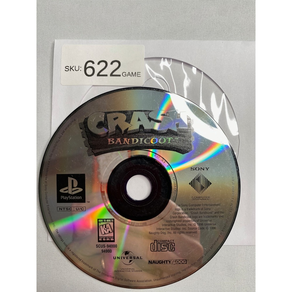 Sony PlayStation 1 PS1 Crash Bandicoot Video Game Disc Only